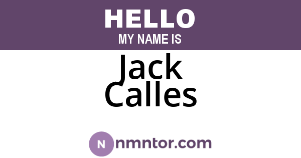Jack Calles