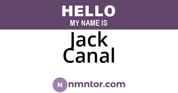 Jack Canal