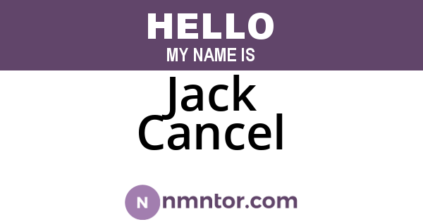 Jack Cancel