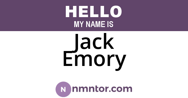 Jack Emory