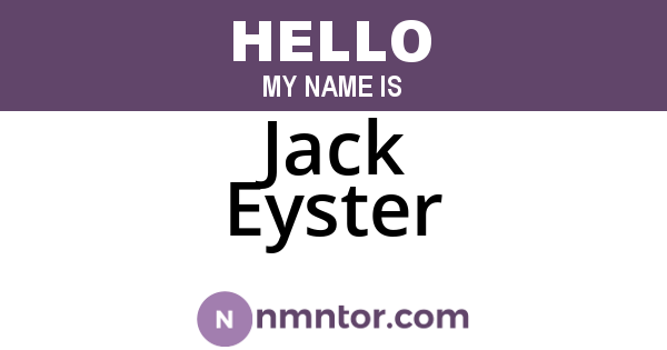 Jack Eyster