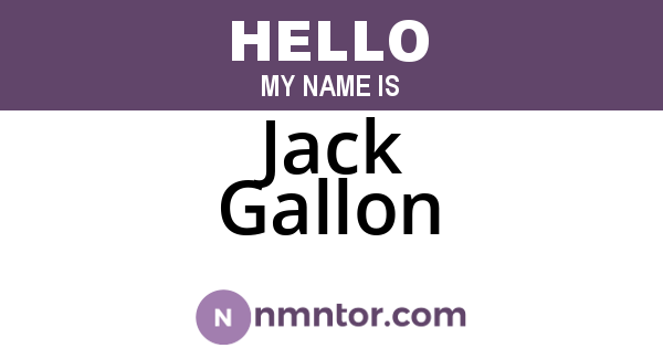 Jack Gallon