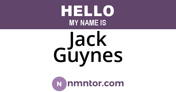 Jack Guynes