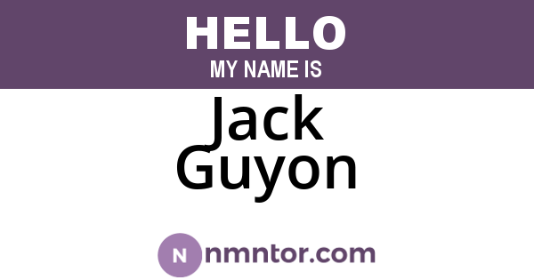 Jack Guyon