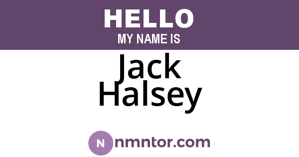 Jack Halsey