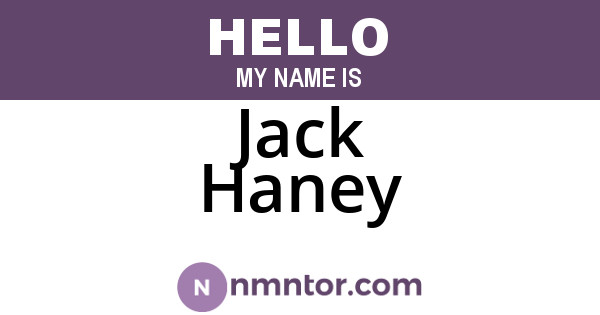 Jack Haney