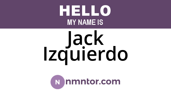 Jack Izquierdo