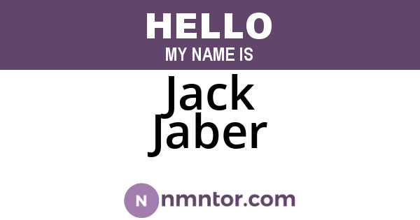 Jack Jaber
