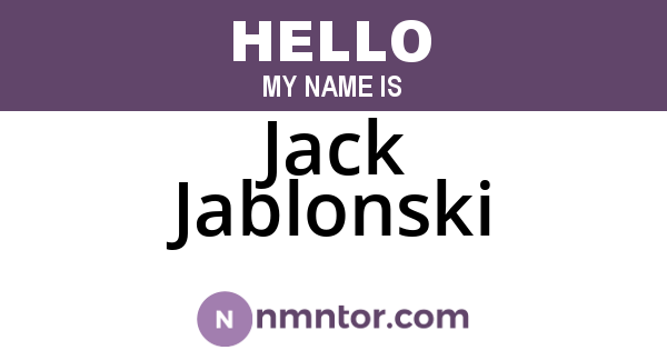 Jack Jablonski