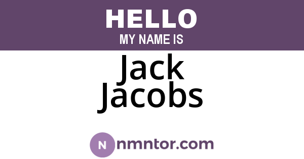 Jack Jacobs