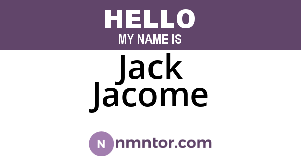Jack Jacome