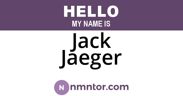 Jack Jaeger