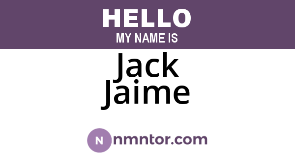 Jack Jaime