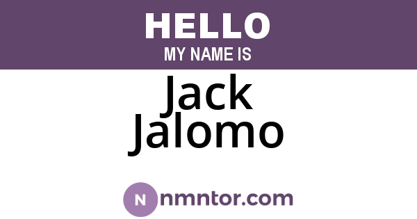 Jack Jalomo