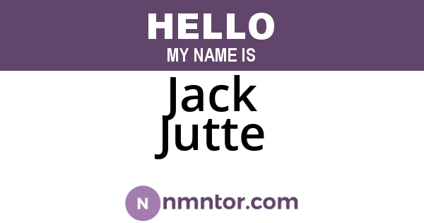 Jack Jutte