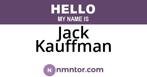 Jack Kauffman