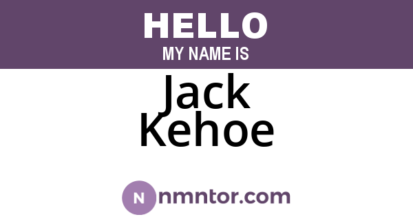 Jack Kehoe