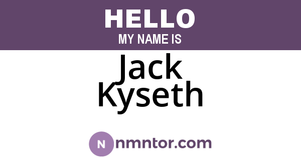 Jack Kyseth