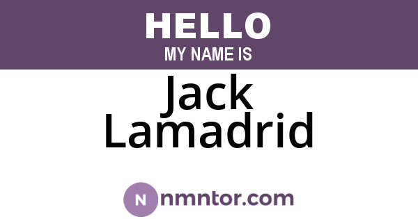 Jack Lamadrid