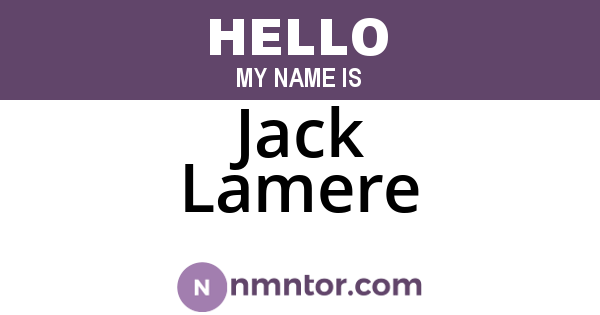 Jack Lamere