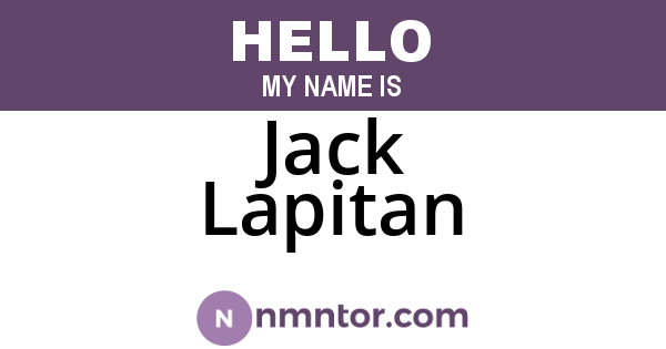 Jack Lapitan