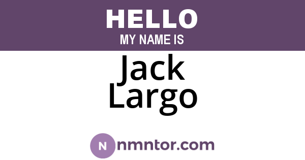 Jack Largo