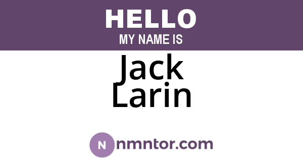 Jack Larin