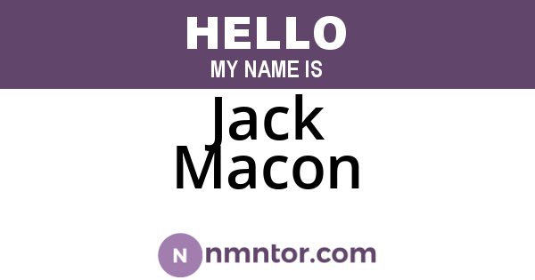 Jack Macon