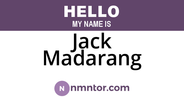 Jack Madarang