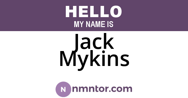 Jack Mykins