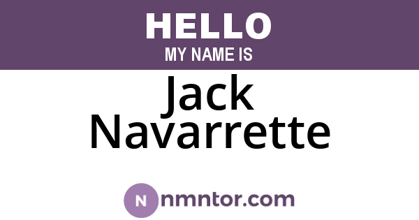 Jack Navarrette