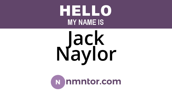 Jack Naylor