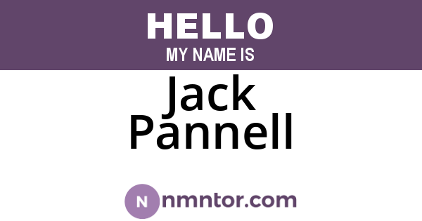 Jack Pannell
