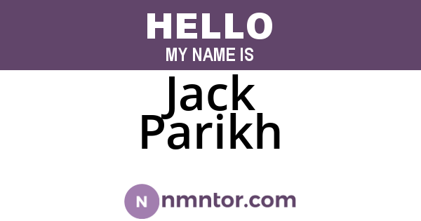 Jack Parikh
