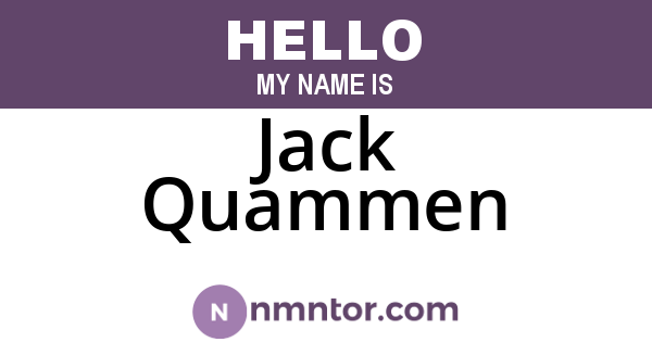 Jack Quammen