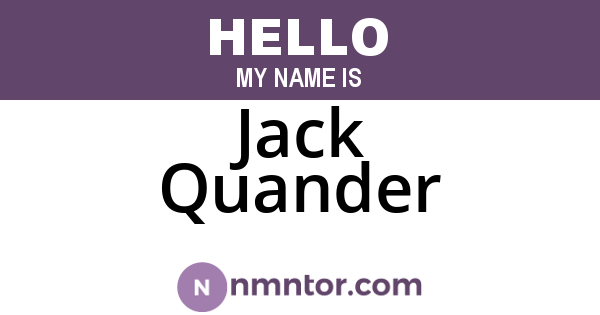Jack Quander