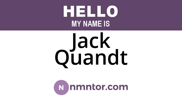 Jack Quandt