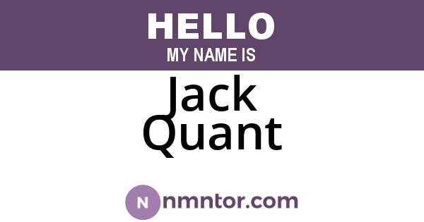 Jack Quant