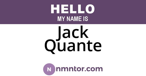 Jack Quante