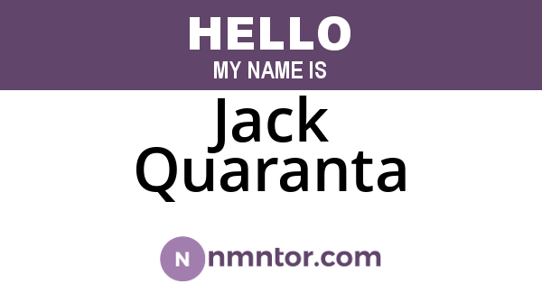 Jack Quaranta