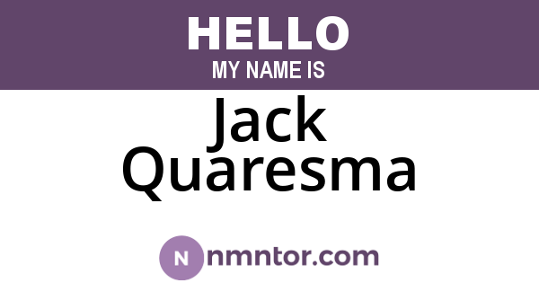 Jack Quaresma