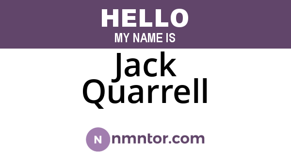 Jack Quarrell