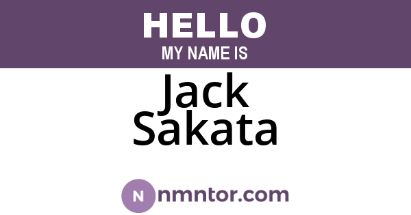 Jack Sakata