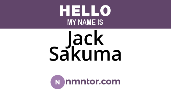Jack Sakuma