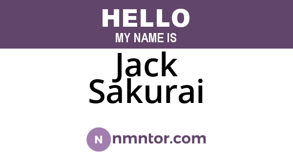 Jack Sakurai