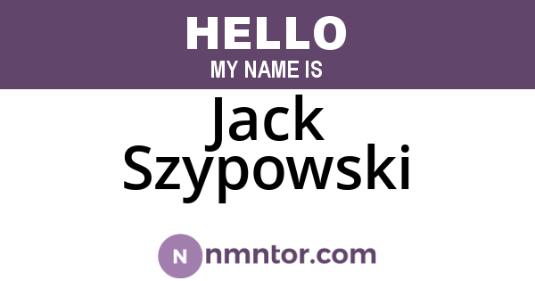 Jack Szypowski