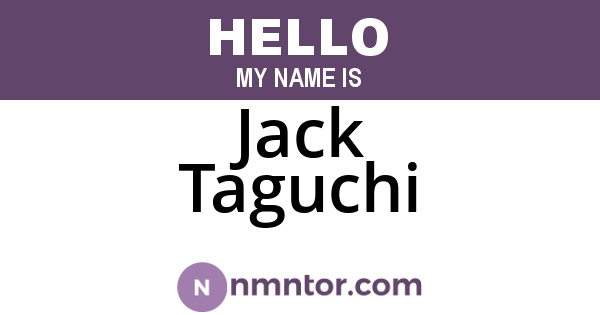 Jack Taguchi