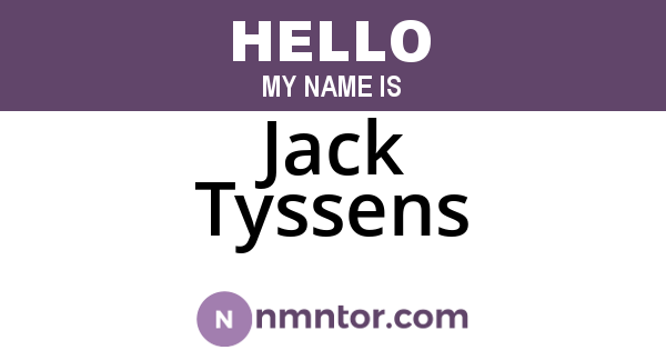 Jack Tyssens
