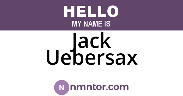 Jack Uebersax