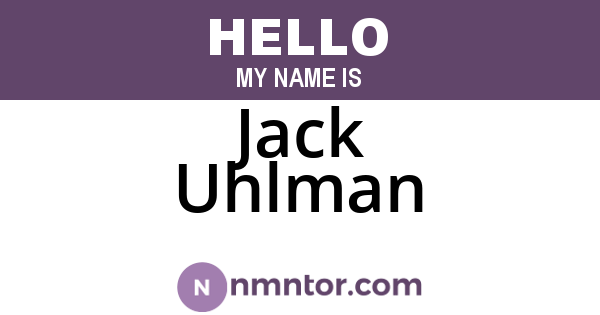 Jack Uhlman